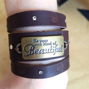 Custom leather cuff bracelet